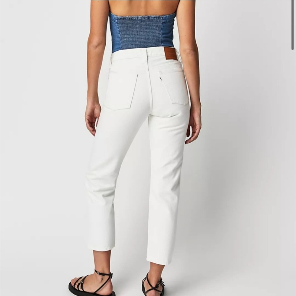 Levi's white wedgie straight jeans